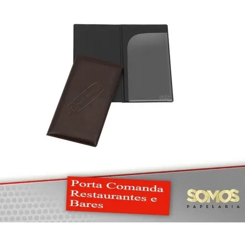 Porta Conta/comanda Para Restaurantes Kit 5 Unid  Marron