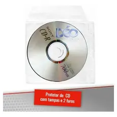 Protetor P Cd C/ Tampa 2/ Furos- Nova Embalagem Kit 50 Unid