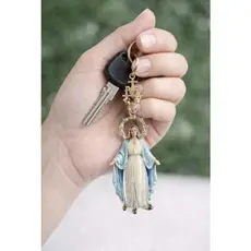 Chaveiro Nossa Senhora das Graças Dourado com Strass
