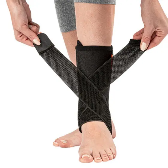 Estabilizador de Tornozelo Bilateral Joelheira Ortopédica Colete Corretor Neoprene Hidrolight