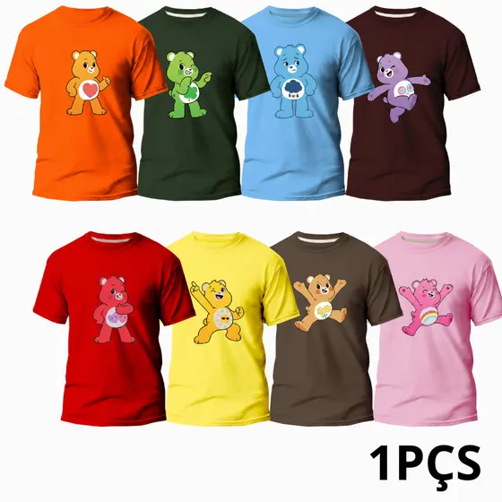 Camiseta Ursinhos Carinhosos Unissex Estampa Cute Envio Imediato 100% Algodão Camisa Temática
