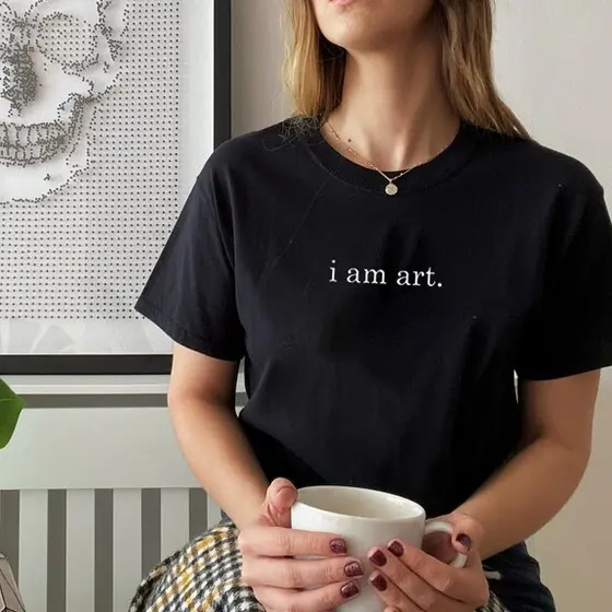 Camiseta Streetwear Feminina I Am Art /tumblr /aesthetic /t-shirt 100% Algodão Envio Imediato