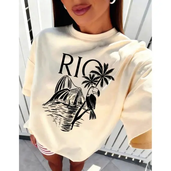 Camiseta Tshirt Básica feminina estilosa primavera verão gola redonda 100% algodão tendecia