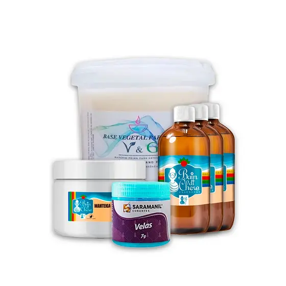 Kit Básico Vela Aromática para Massagem