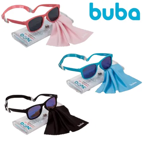 Óculos de Sol Infantil c/ Alça Ajustavel Flexível c/ Proteção UVA UVB Original BUBA Menino Menina