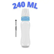 Mamadeira Grande Colorido Menino Menina 240ML Com Bico Silicone Unidade