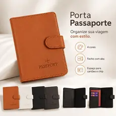 Porta-Passaporte Com Bloqueio RFID-Carteira De Viagem Segura Para Cartões E Documentos