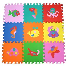 Tapete Eva Peixes 9 Pçs 30x30x8