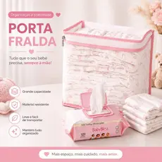 Kit 2 Nécessaire Organizador Bolsa Mala Saída Maternidade Porta Fralda