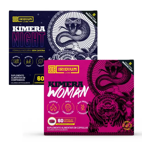 Kit Kimera Woman e Kimera Night - Termogênico Dia e Noite