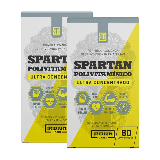 Kit 2x Spartan Polivitamínico Ultra Concentrado - 60 comps - Iridium Labs