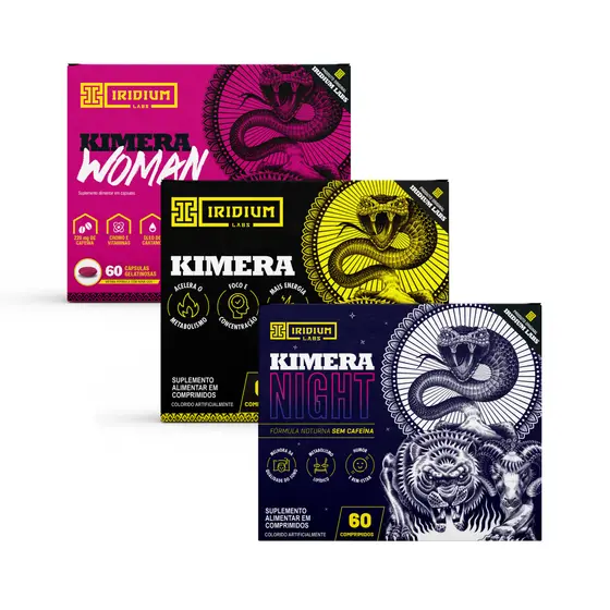 Kit Termogênico - Kimera Thermo + Kimera Woman + Kimera Night - Iridium Labs