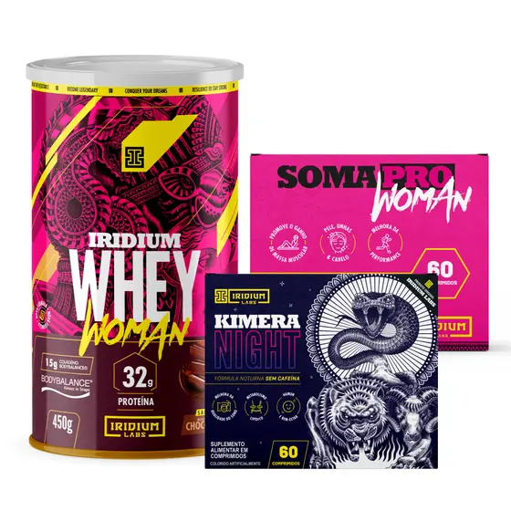 Whey Protein Woman 450g + Kimera Night + Soma Pro Woman - Iridium Labs