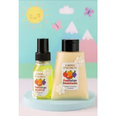 Kit Infantil Jardim D’ Secreto – Frutinhas Encantadas 🍓 Perfume 60ml + Hidratante 150g | Presente Infantil Unissex