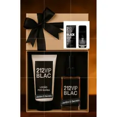 kit Perfume + body loção barba 212 vip Black masculino kit Homem cheiroso