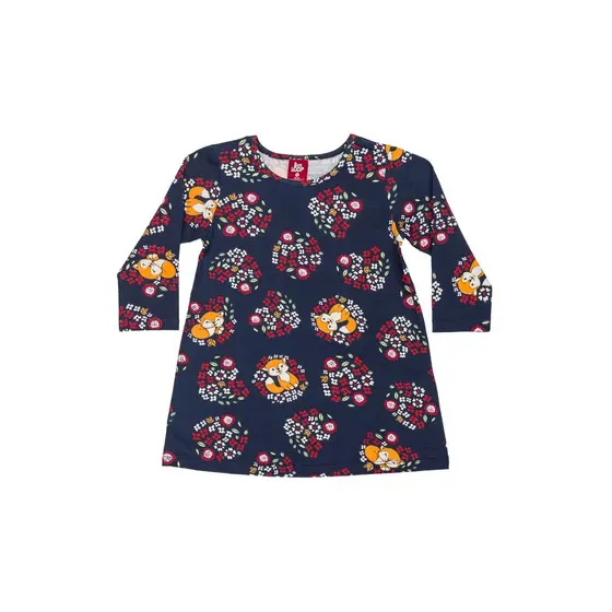 Vestido manga longa em Cotton para Bebês Bee Loop