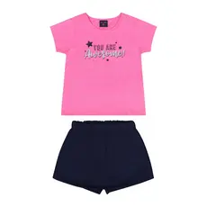 Conjunto com Blusa e Short-saia para Menina Guloseima