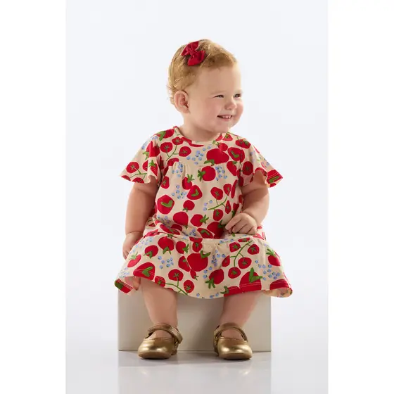 Vestido Tomates para Bebê Menina Quimby