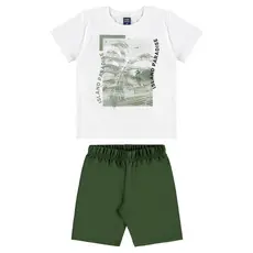 Conjunto Camiseta Bermuda Moletom Bee Loop
