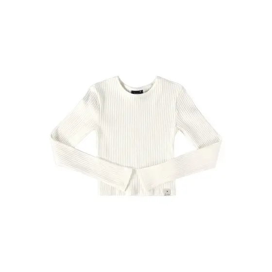 Blusa Cropped Básica em Ribana Canelada Juvenil Gloss