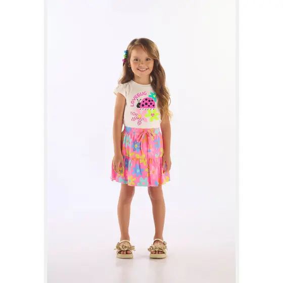Conjunto Verão Blusa e Saia Florida Up Baby