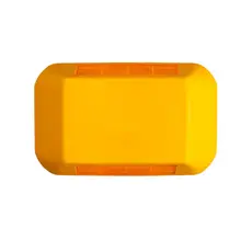 Tachão Sinalização Trânsito Refletivo Bi Direcional Olho de Gato Amarelo 25x15x5cm