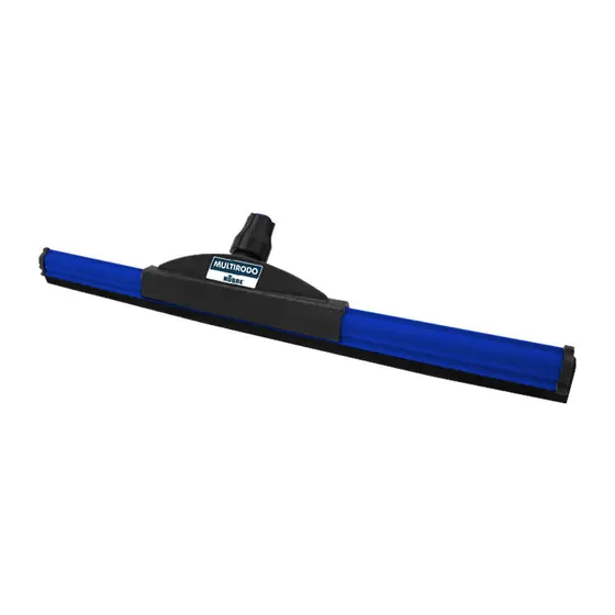 Rodo em Alumínio com Borracha Dupla 55cm Profissional Sem Cabo Azul Multirodo Nobre
