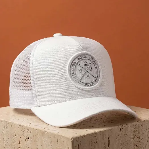 Boné Masculino Young Trucker Casual Dia a Dia De Telinha Com Ajuste Aba Curva Redinha Respiravel Ajustavel Premium