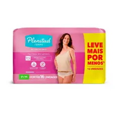 Roupa Íntima Plenitud Femme P/M Absorção Moderada 16unds