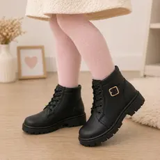 Bota Infantil Menina Detalhe Lateral Fivela Coturno Infantil Botinha Cano Baixo Confortável Tratorado Coutry