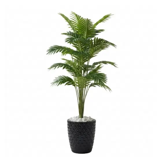 Planta Artificial Palmeira Areca Grande Real Toque Com Vaso Polietileno