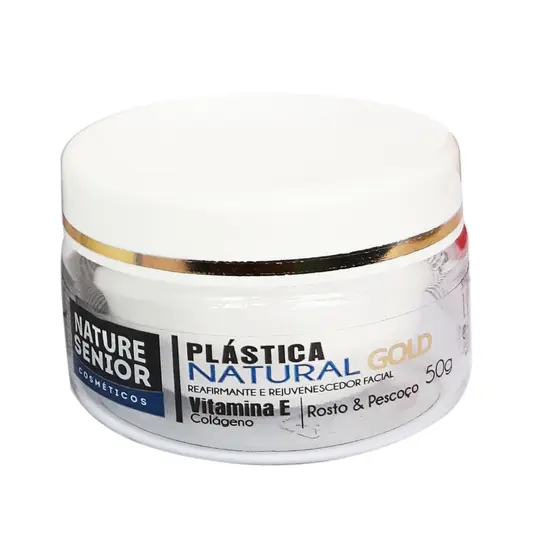 Creme Facial Plástica Natural Gold  – Hidratação, Firmeza e Efeito Lifting