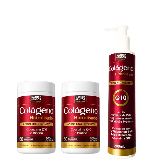 Kit Colágeno Hidrolisado + Creme Colágeno Q10 Shopping Line