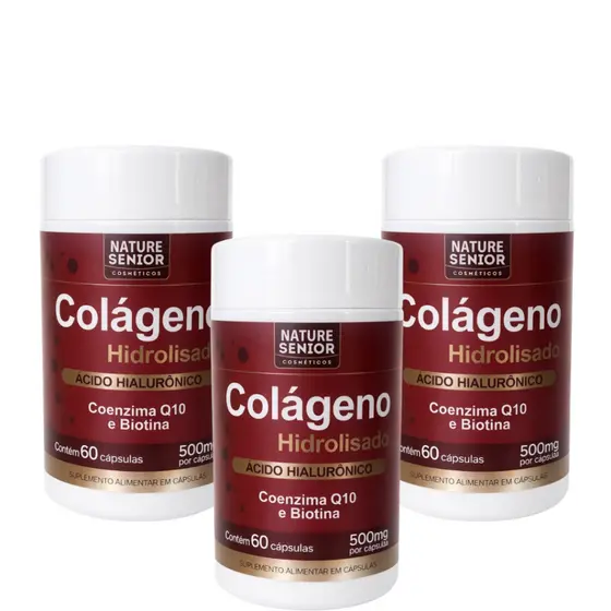 Colageno Hidrolisado Ácido Hialurônico Coenzima Q10 Biotina 180 Caps Mais Saúde Beleza Para Sua Pele