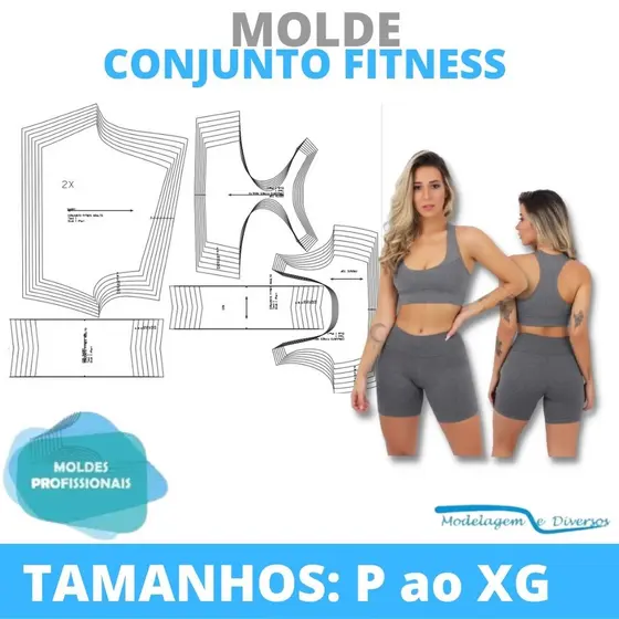 MOLDE CONJUNTO FITNESS, MODELAGEM&DIVERSOS, CORREIOS