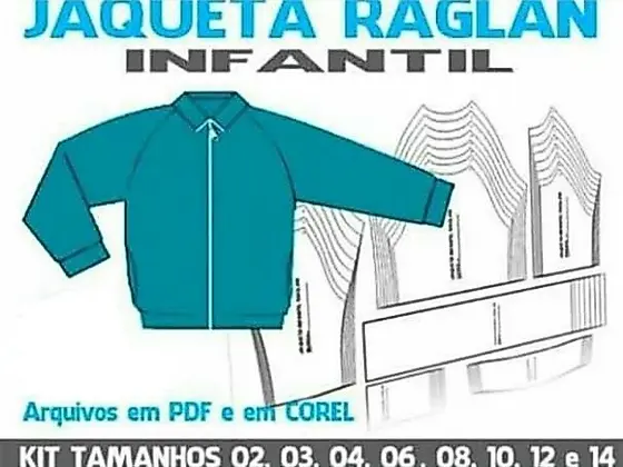 Molde Jaqueta Infantil, Modelagem&Diversos, 2 AO 16 ANOS