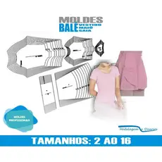 Molde Maiô E Saia De Ballet, Modelagem&Diversos, Tamanhos 1 Ao 16