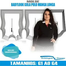 Molde BabyLook Polo, Modelagem&Diversos, G1 ao G4, Correios