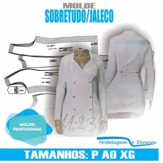 MOLDE SOBRETUDO/JALECO, MODELAGEM&DIVERSOS, P-XG, CORREIOS