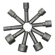 Jogo Kit Bits Soquete Canhão 9 Peças 5 A 13 Mm Parafusadeira