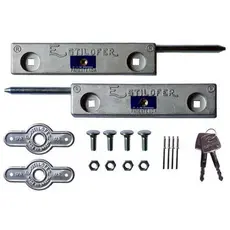 Fechadura Trava Porta Aco Lateral Tetra Aluminio 1 Par