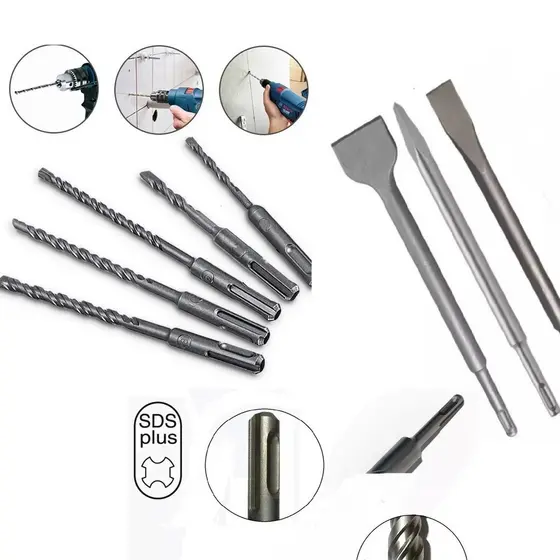Kit Sds Plus P/ Makita Ponteiro Talhadeira Broca/martelete