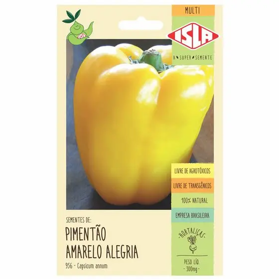 Sementes Pimentão Amarelo Alegria Sem Agrotóxico ISLA