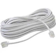 Fio Para Telefone Cabo Telefônico Rj11 Cor Branco 10/20/30M Pronta Entrega