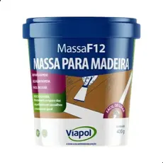 Massa Calafetar Madeira F12 400g Varias Cores - Viapol