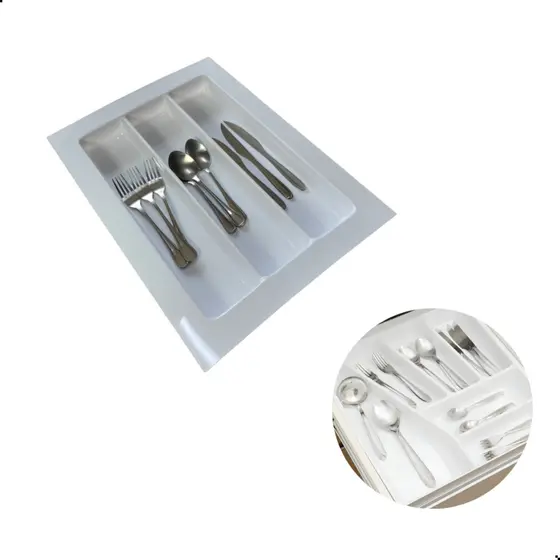 Divisor De Talher Ajustavel Og-19 Branco/Cinza/Preto 367 X 485mm Moldplast/Porta /organizador