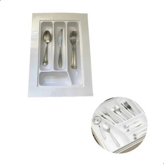 Divisor De Talher Ajustavel Og-50 Branco/Cinza/Preto 294 X 414mm Moldplast/Porta /organizador