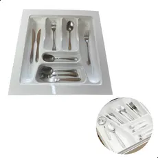 Divisor De Talher Ajustavel Og-30 Branco/Cinza 463 X 475mm Moldplast/Porta/organizador De Talher