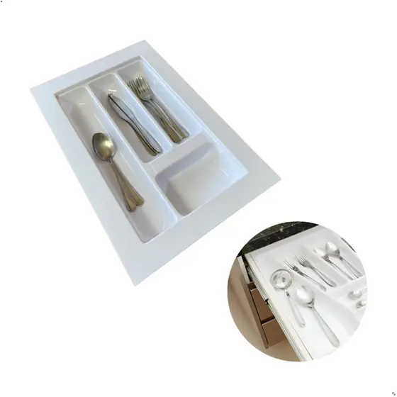 divisor de talher ajustavel og-31 branco/cinza /preto 314 x 465mm moldplast/porta talher/organizador
