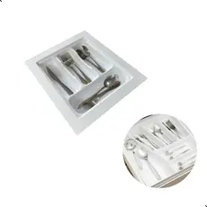 Divisor De Talher Og-24 Branco/Cinza 347 X 407mm Moldplast/porta Talher/organizador De Talher